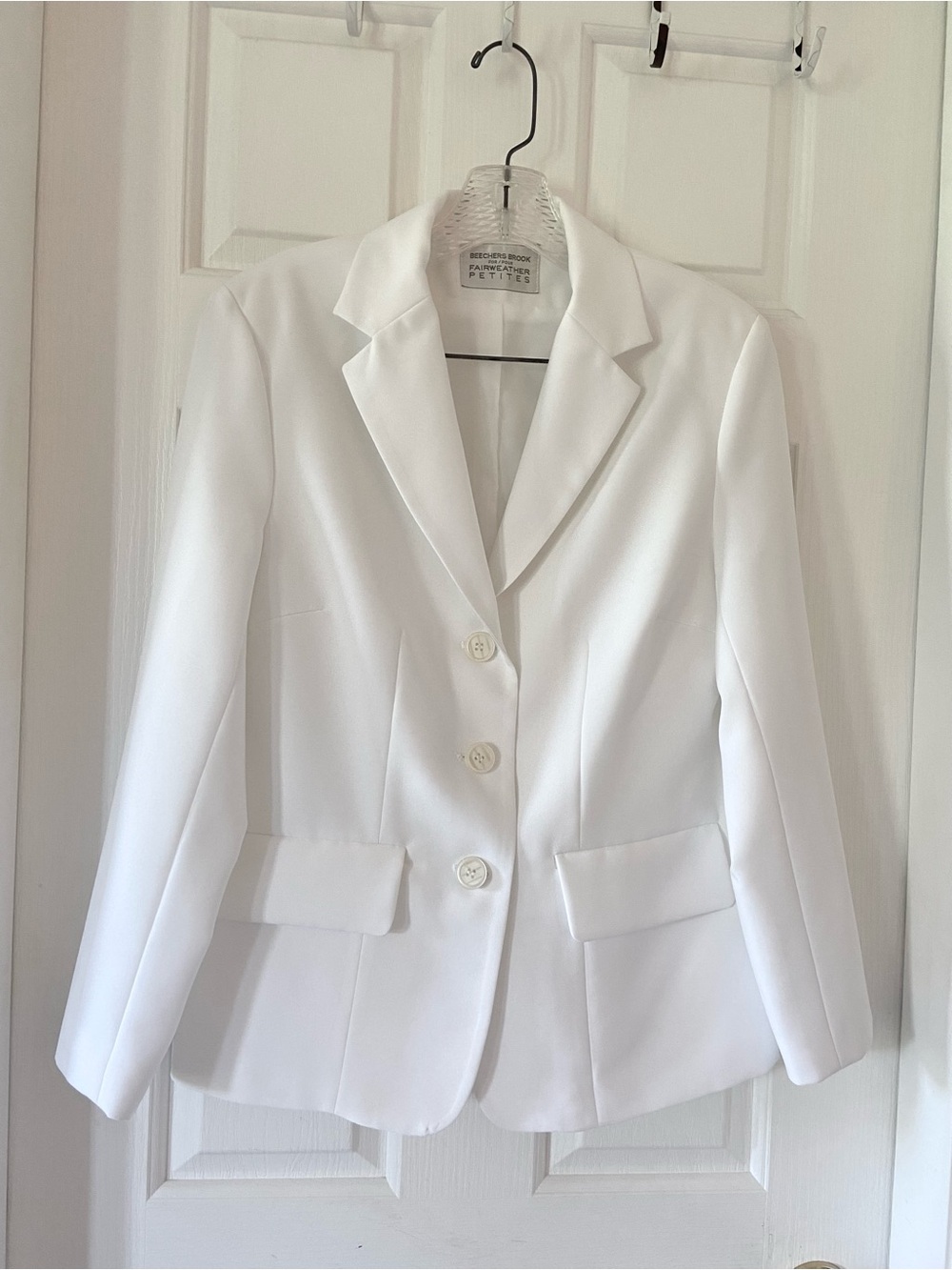 White Women's Tailored Office Blazer